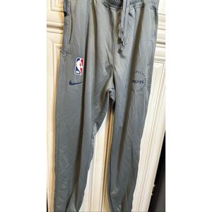 Nike Men's NBA Timberwolves Engineered Drawstring Jogger Sweatpants Gray Large